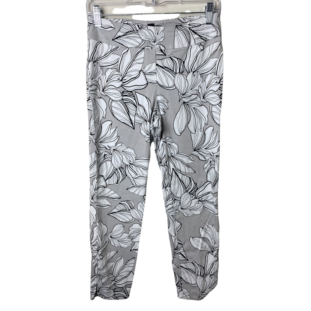 UP! Pants Women's Stretch Floral Tummy Control Work Casual Size 8